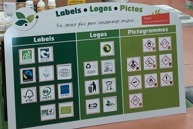 panneau labels logos pictos